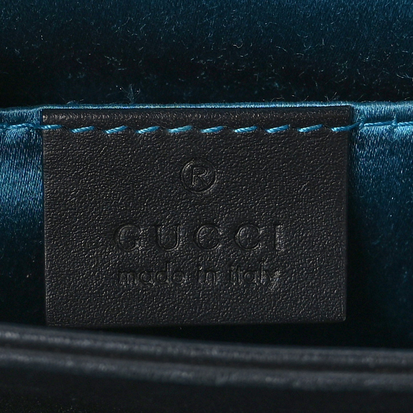 Suede Patent Web Small Ophidia Chain Shoulder Bag Blue Black