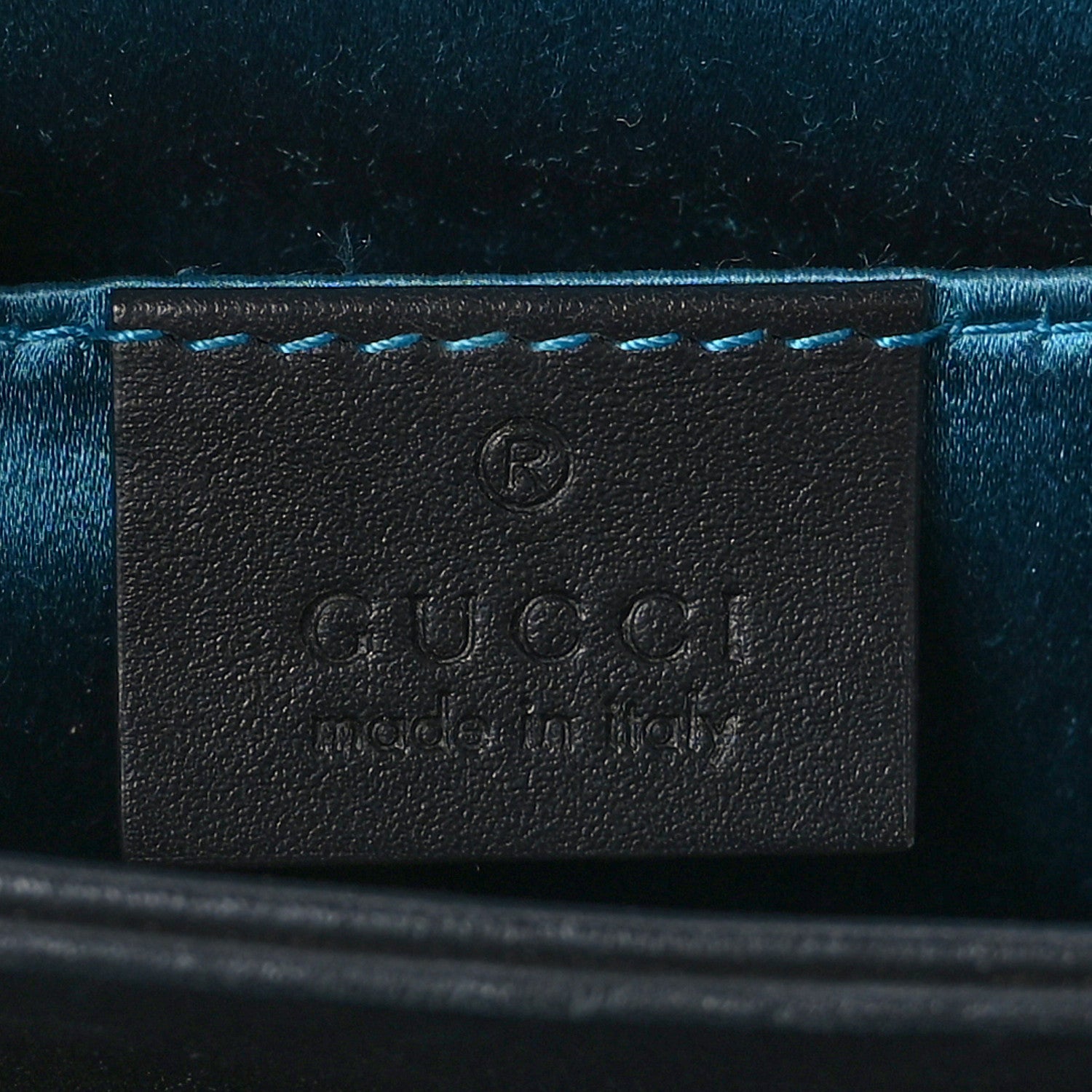 Gucci Suede Patent Web Small Ophidia Chain Shoulder Bag Blue Black 6 of 9