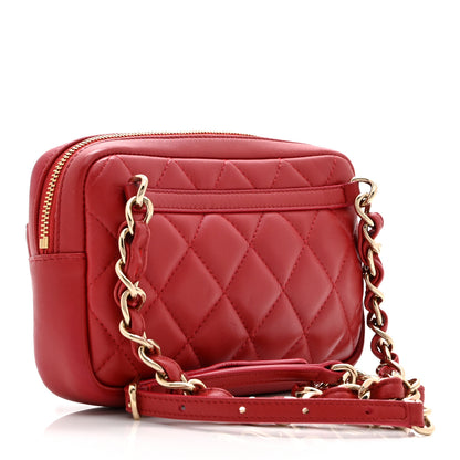 Chanel Lambskin Quilted Waist Bag With Pouch Red 4 of 12