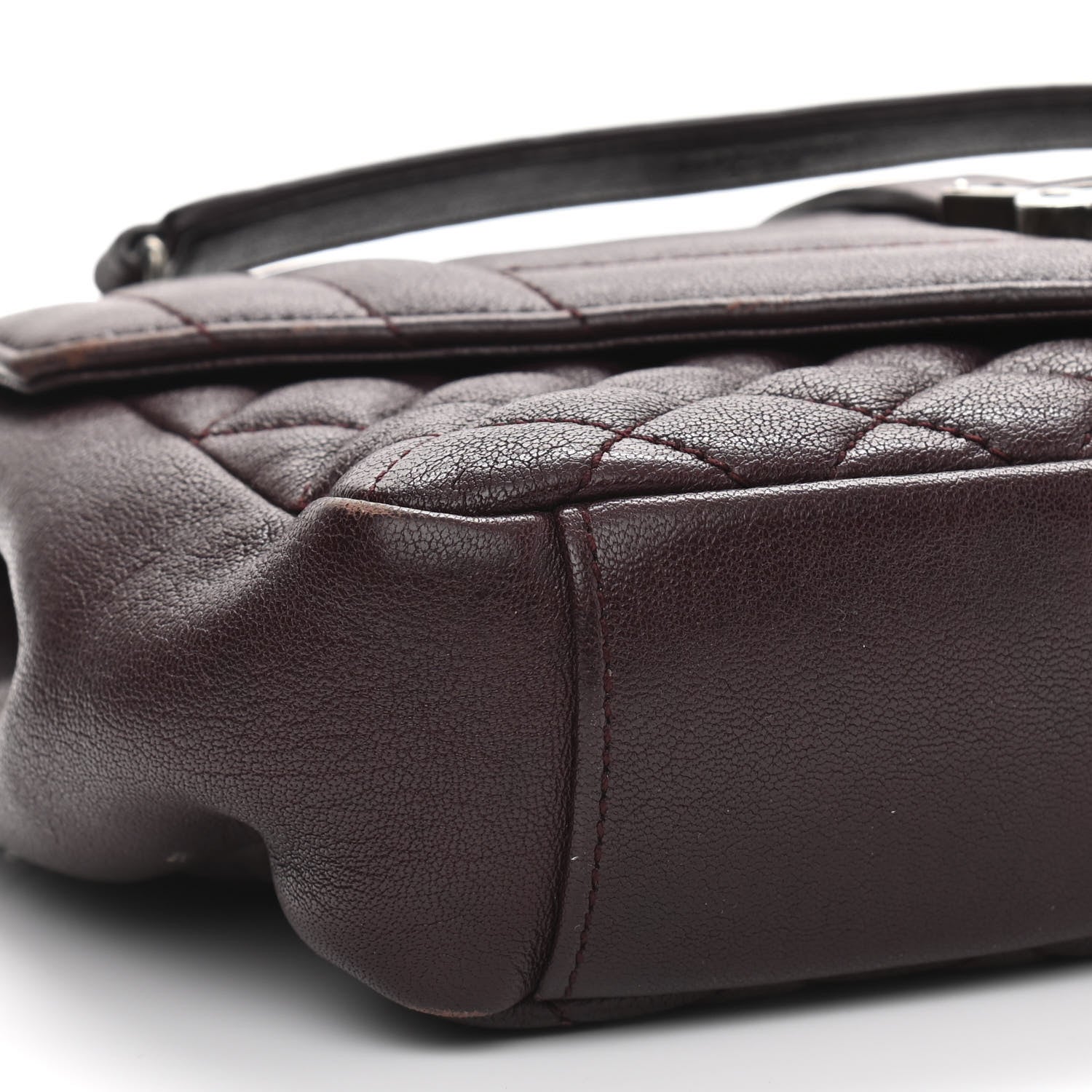Saint Laurent Sheepskin Tri-Quilt Monogram Medium College Bag Bordeaux 10 of 14