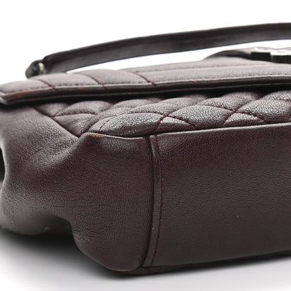 Saint Laurent Sheepskin Tri-Quilt Monogram Medium College Bag Bordeaux 10 of 14