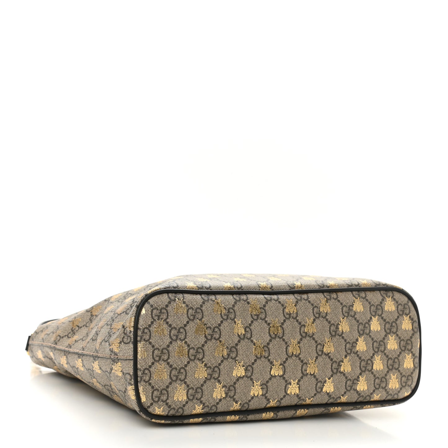 Soft GG Supreme Monogram Bees Small Crossbody Tote Beige Oro Black