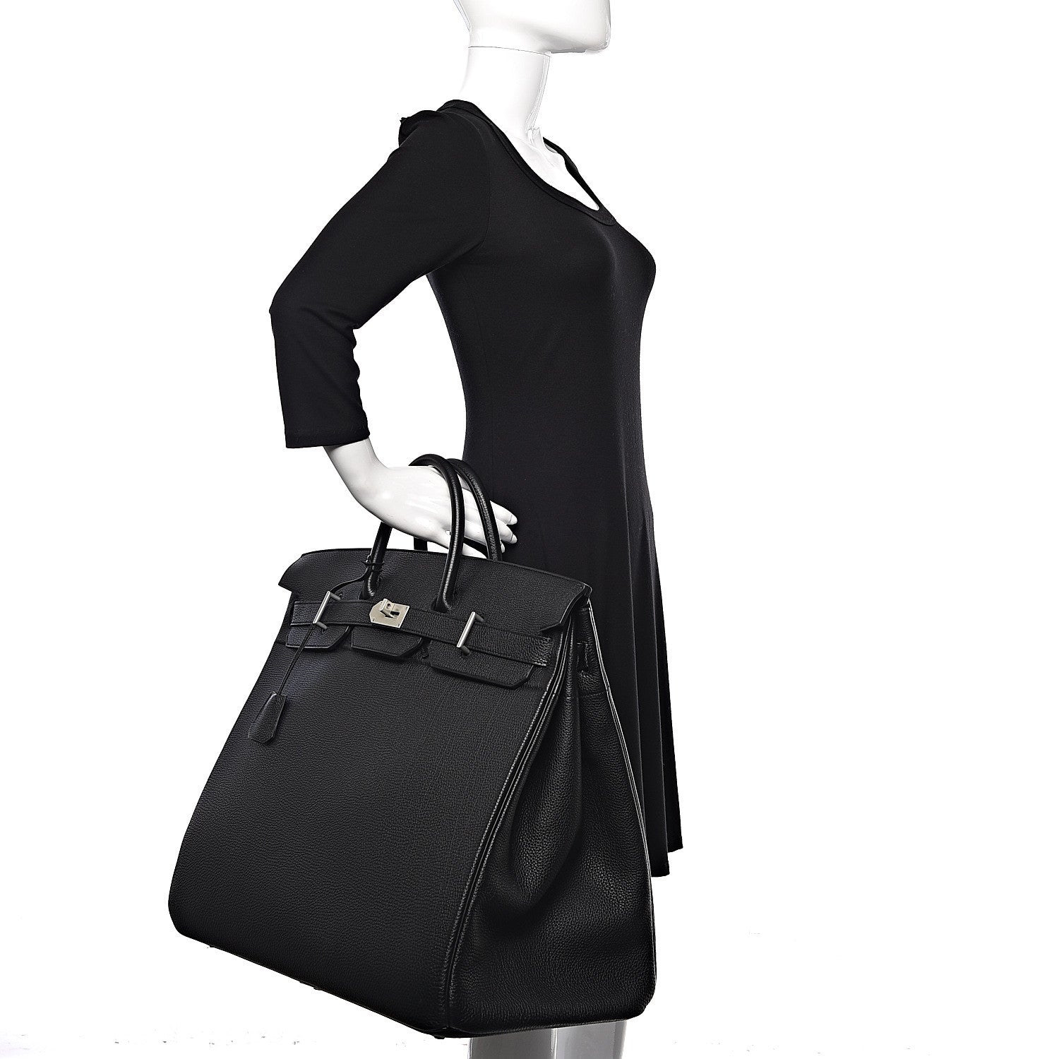 Hermes Togo HAC Travel Birkin 50 Black 2 of 35