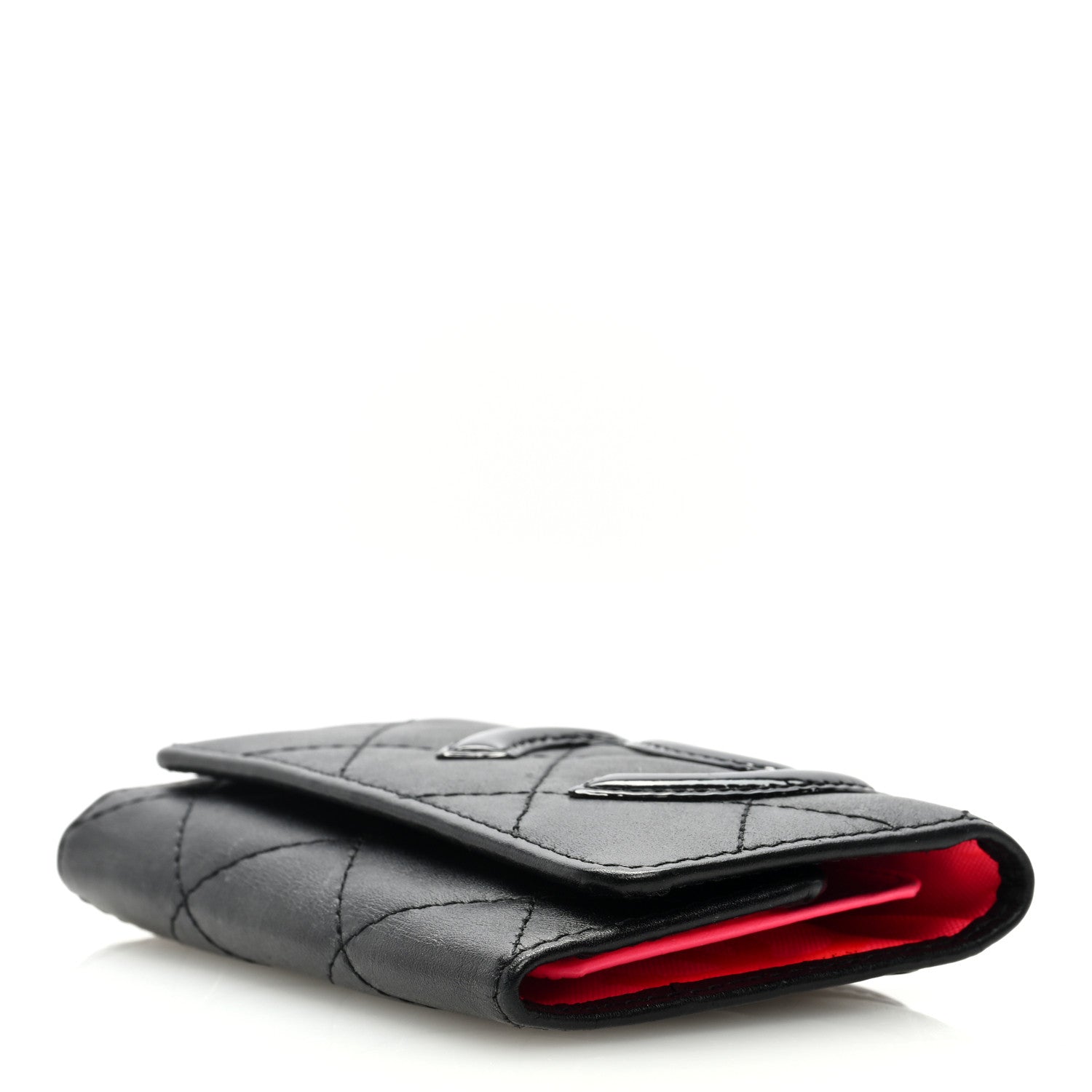 Chanel Calfskin Quilted Cambon 6 Key Holder Black 4 of 8