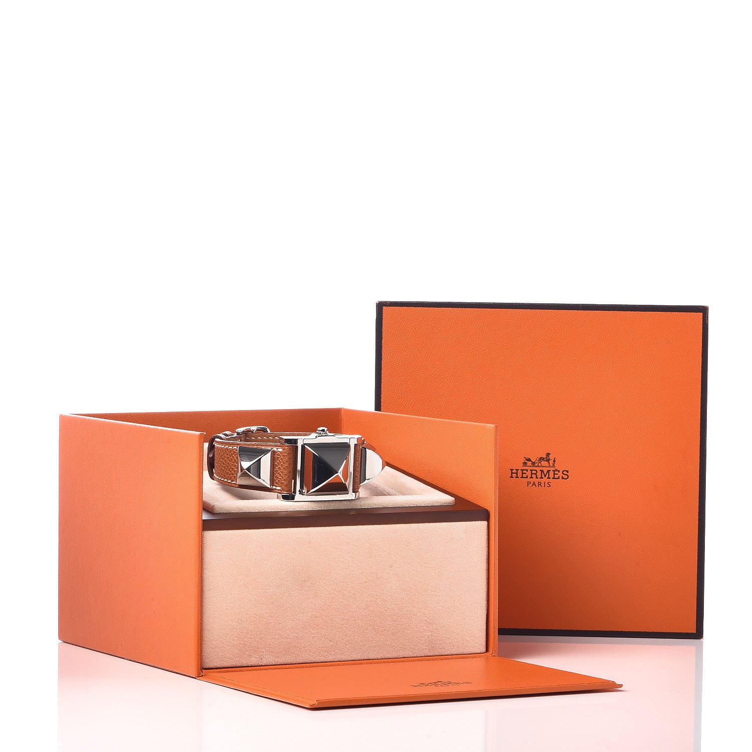 Hermes Stainless Steel Epsom 23mm Medor Quartz Watch Gold 8 of 8