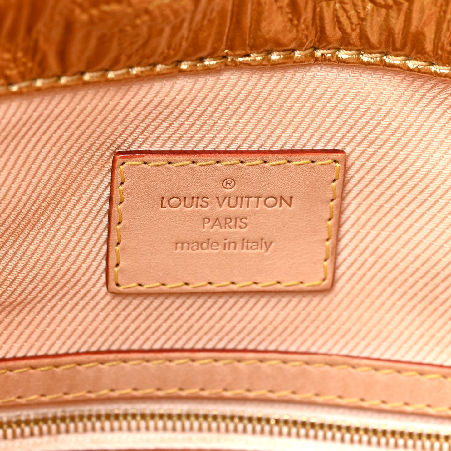 Jacquard Quilted Monogram Limelight Clutch MM Gold