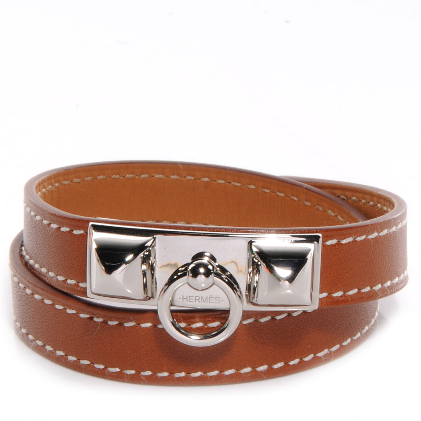 Hermes Natural Tadelakt Rivale Double Tour Bracelet Small 1 of 7