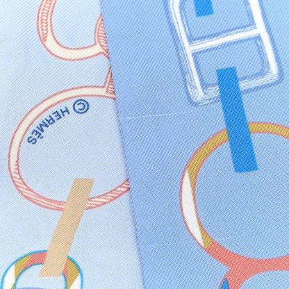 Hermes Silk Do Re Boucles Twilly Bleu Ciel Blue Cob 4 of 4