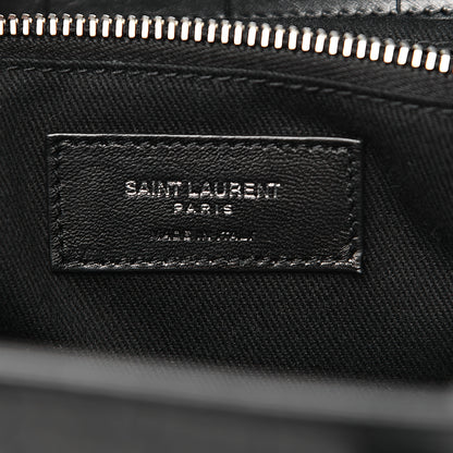 Saint Laurent Calfskin Crocodile Embossed Sac De Jour Backpack Black 6 of 11