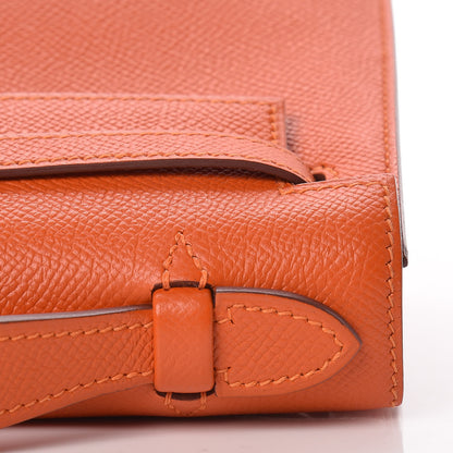 Hermes Epsom Kelly Pochette Clutch Feu 24 of 27