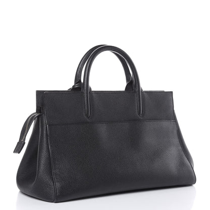 Saint Laurent Grained Calfskin Small Cabas Rive Gauche Black 3 of 12