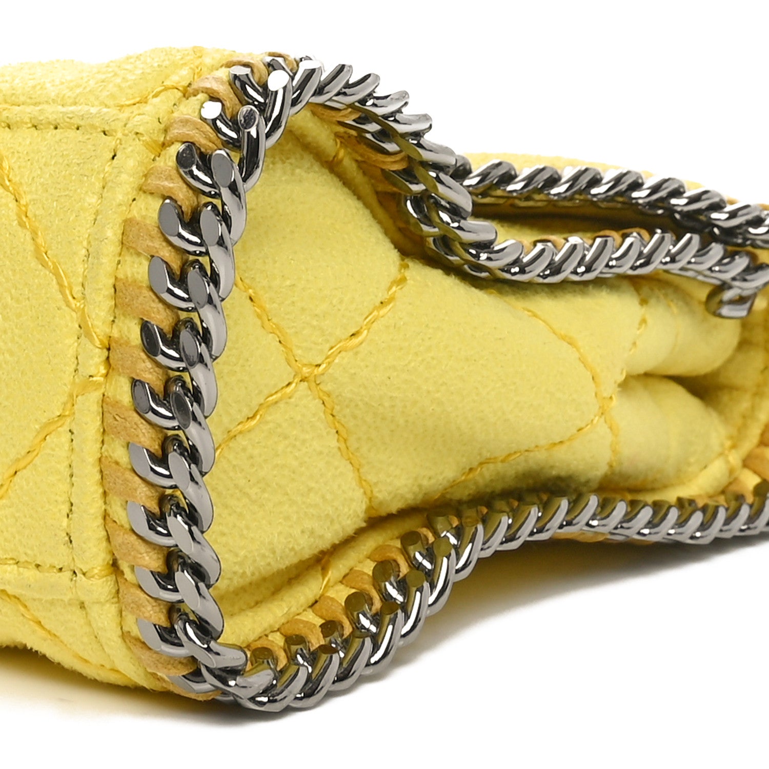Stella McCartney Shaggy Deer Quilted Mini Falabella Canary 9 of 9