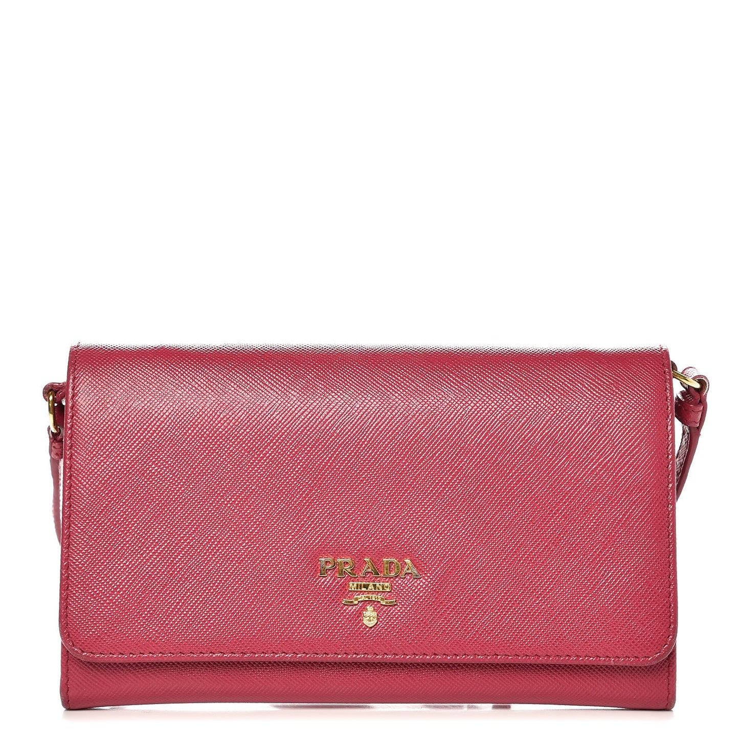 Saffiano Metal Flap Wallet Peonia