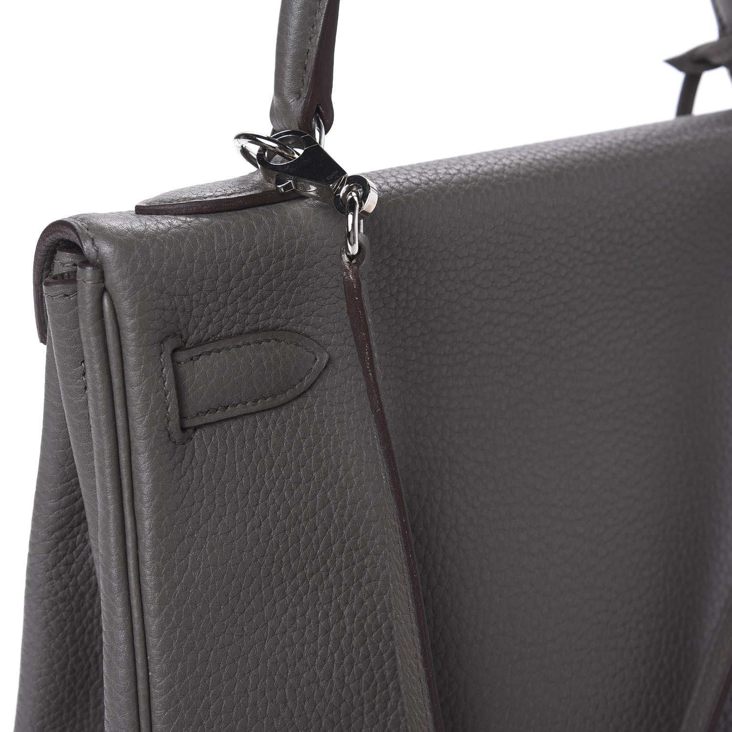 Hermes Taurillon Clemence Kelly Retourne 32 Etain 8 of 14