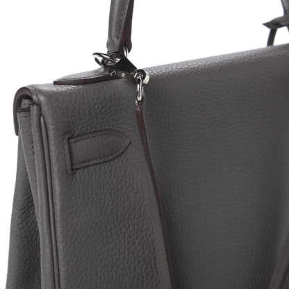 Hermes Taurillon Clemence Kelly Retourne 32 Etain 8 of 14