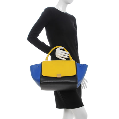 Celine Smooth Calfskin Tri-color Small Trapeze Sunflower 3 of 13