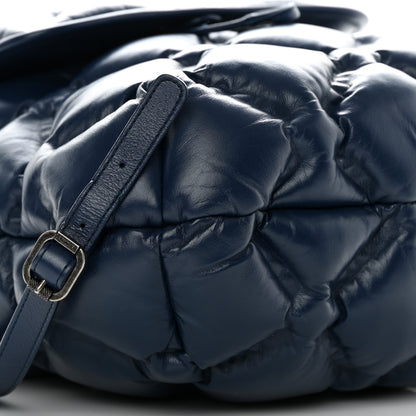 Chanel Calfskin Quilted Chesterfield Backpack Blue 9 of 11