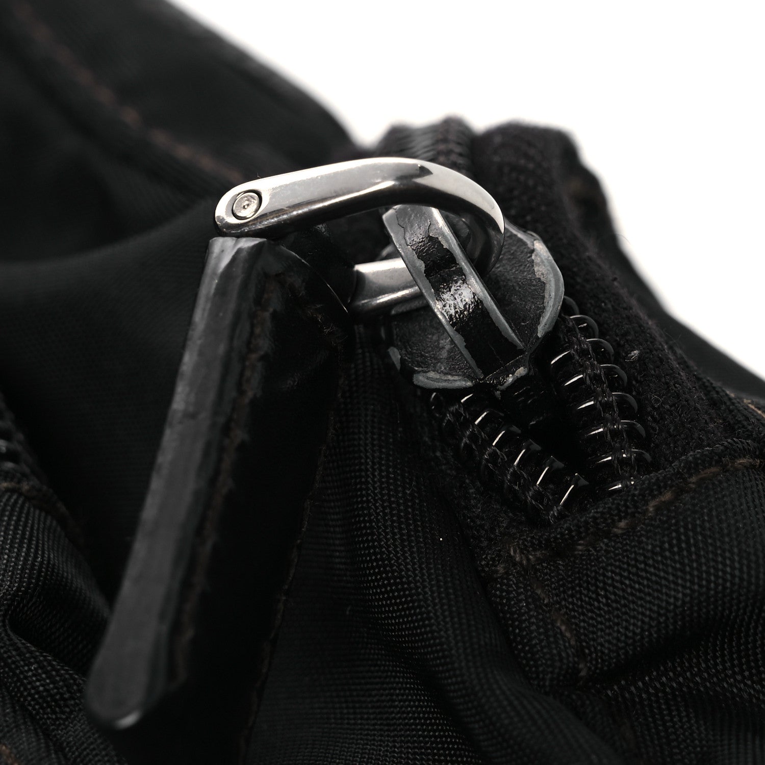 Prada Tessuto Nylon Saffiano Small Vela Messenger Black 13 of 16