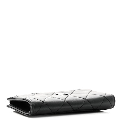 Chanel Pearly Lambskin Quilted Zip Card Holder So Black 4 of 8