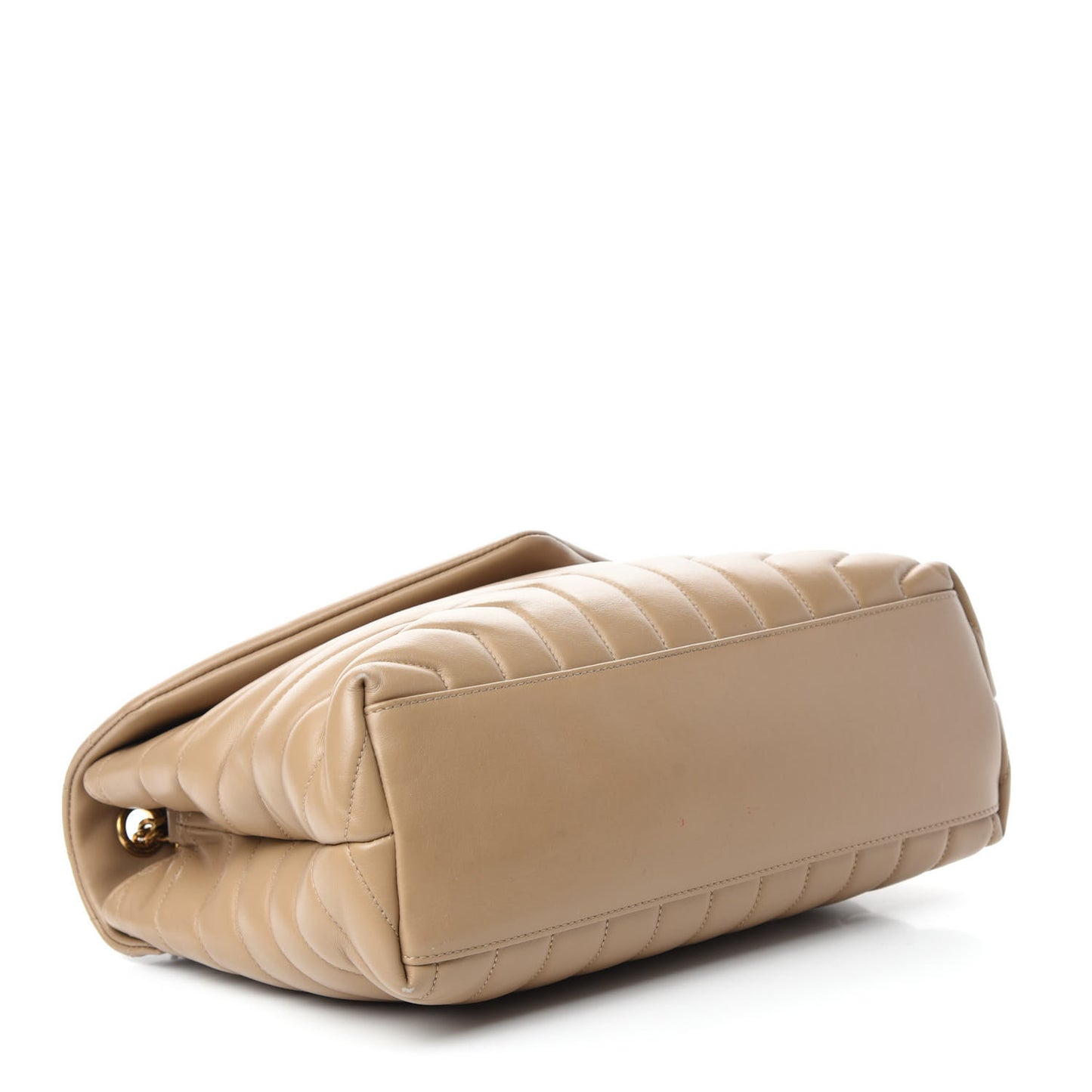 Calfskin Y Quilted Monogram Medium Loulou Chain Satchel Nude Powder