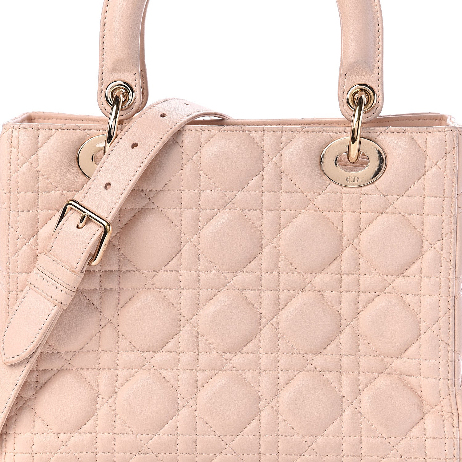Christian Dior Lambskin Cannage Medium Lady Dior Light Pink 10 of 10