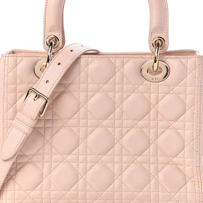 Christian Dior Lambskin Cannage Medium Lady Dior Light Pink 10 of 10