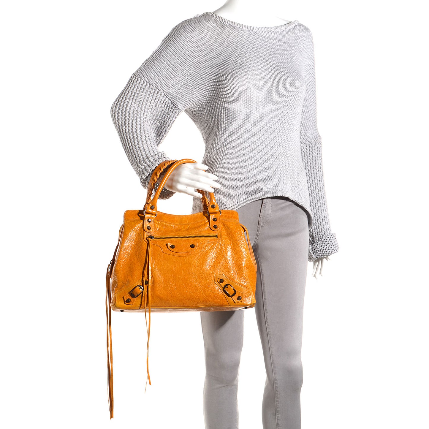 Chevre Classic Hardware Step Bag Marigold