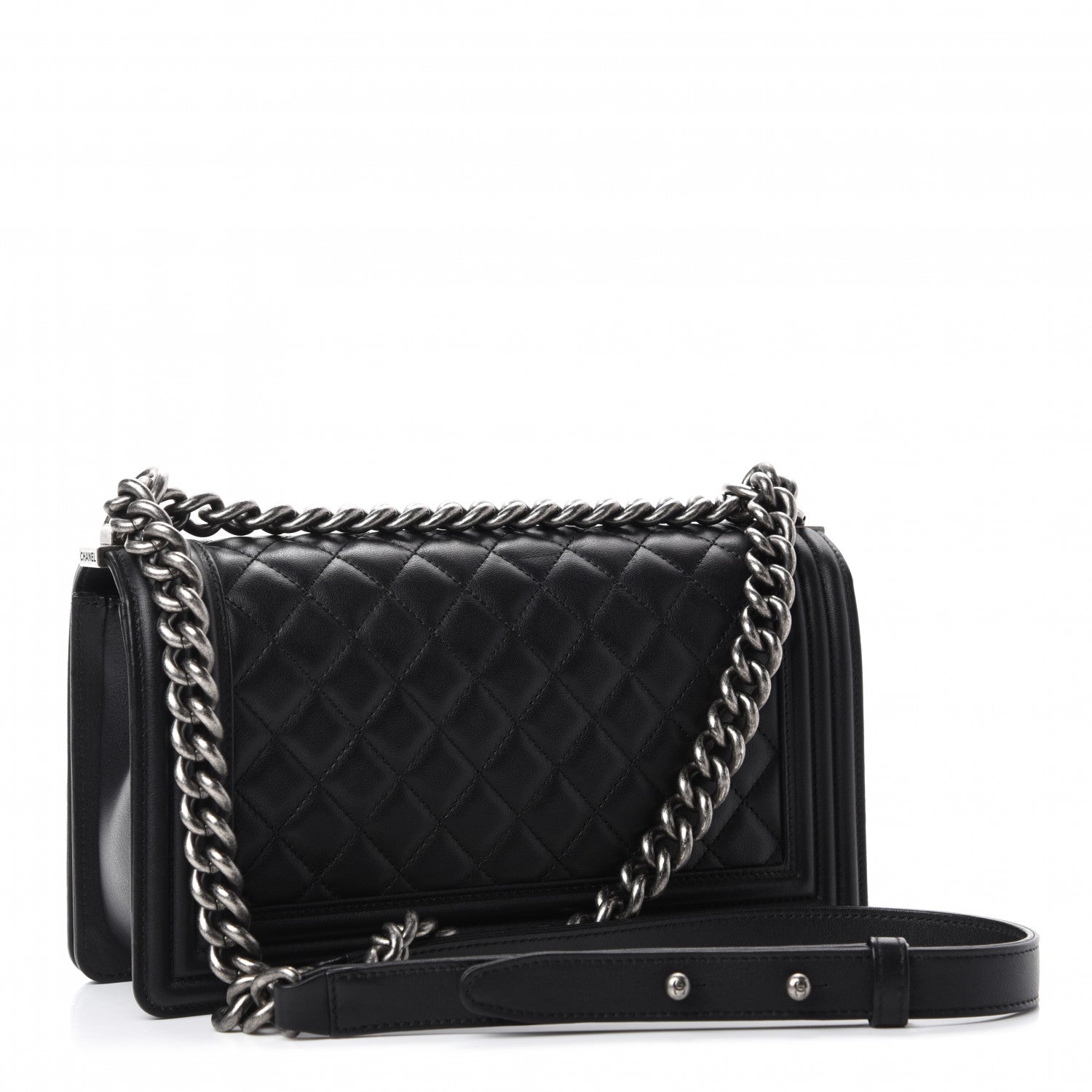 Chanel Calfskin Quilted Medium Boy Flap Black 3 of 11