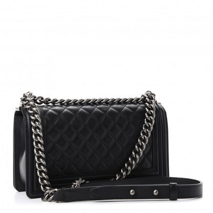 Chanel Calfskin Quilted Medium Boy Flap Black 3 of 11