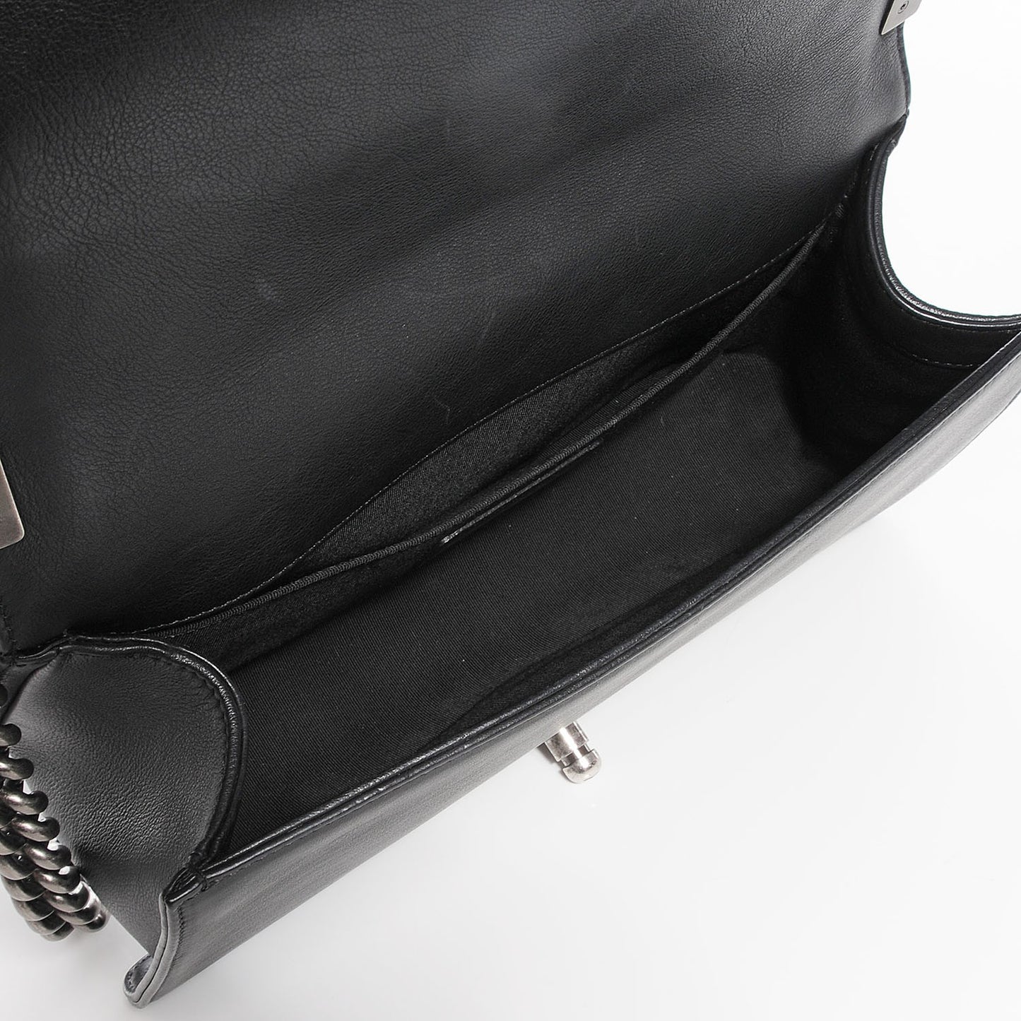 Calfskin Quilted Medium Boy Flap Black