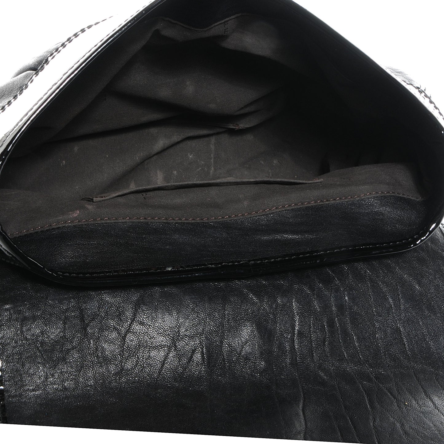 Nappa Patent B Bag Black