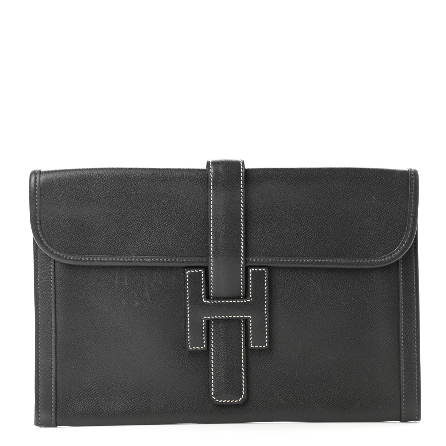 Hermes Epsom Jige PM Clutch Graphite 1 of 9