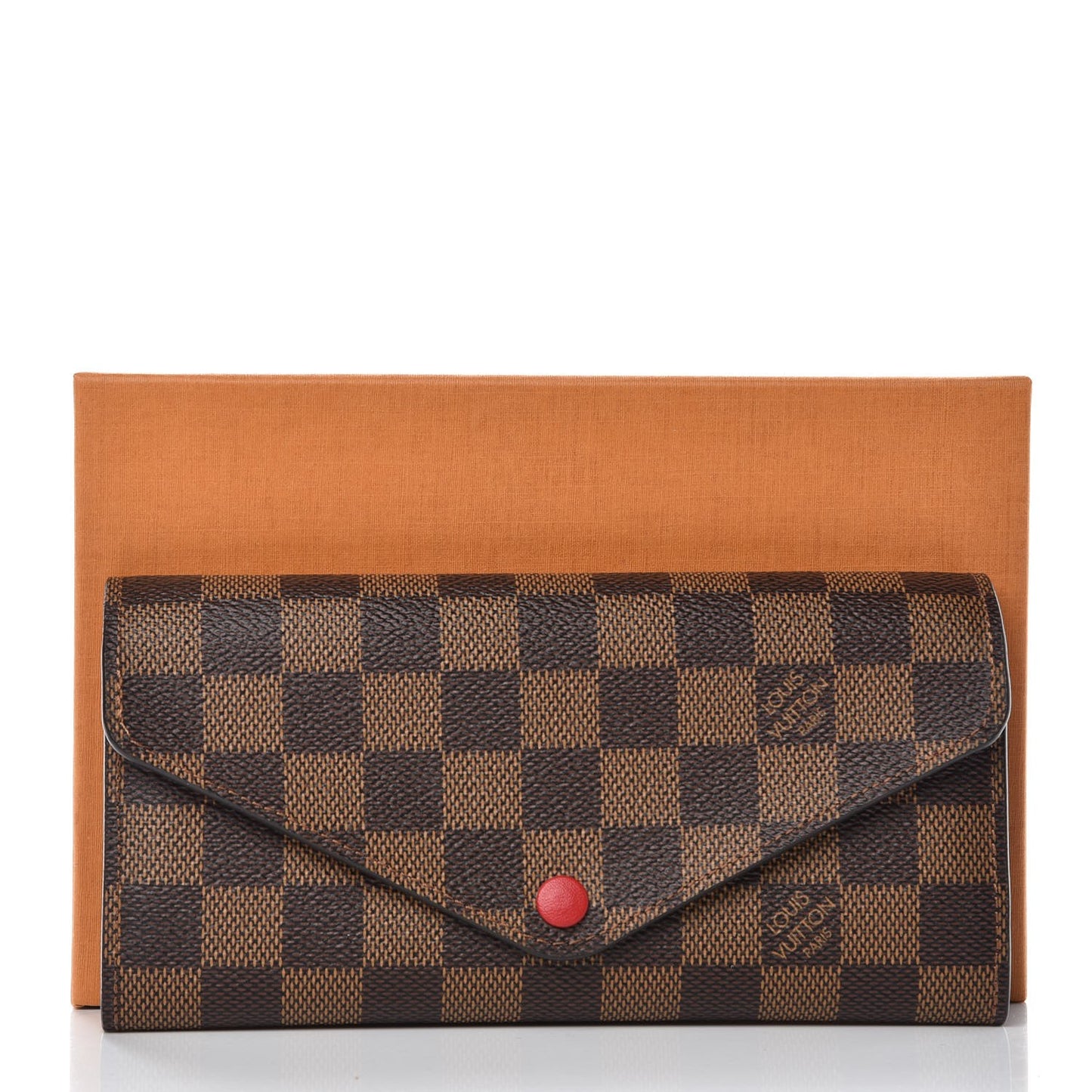 Damier Ebene Josephine Wallet Red