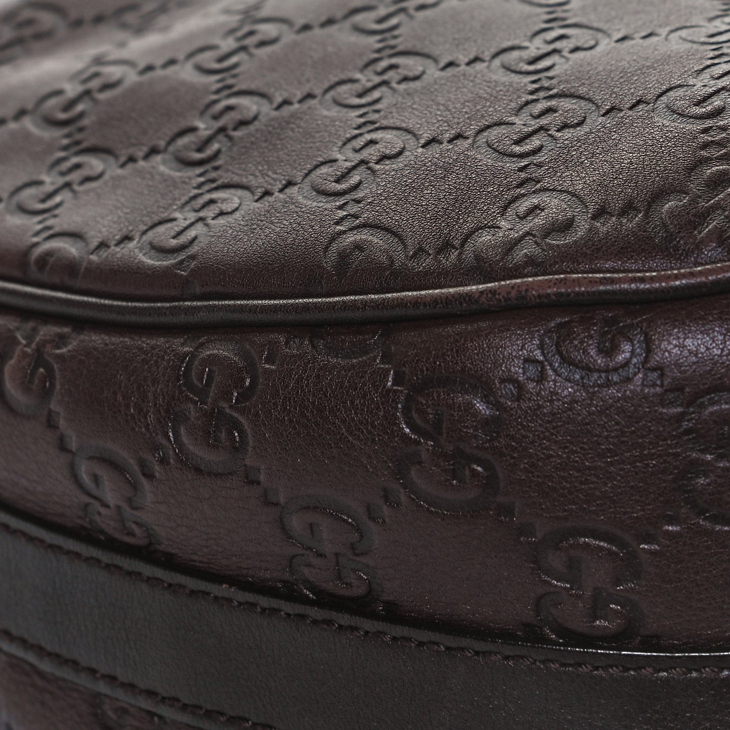 Guccissima Medium GG Twins Hobo Dark Brown
