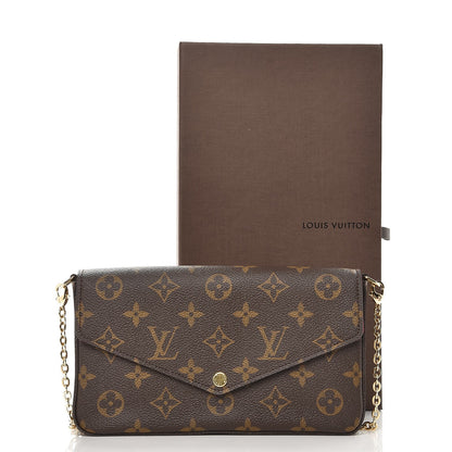 Louis Vuitton Monogram Pochette Felicie Chain Wallet Fuchsia 8 of 8