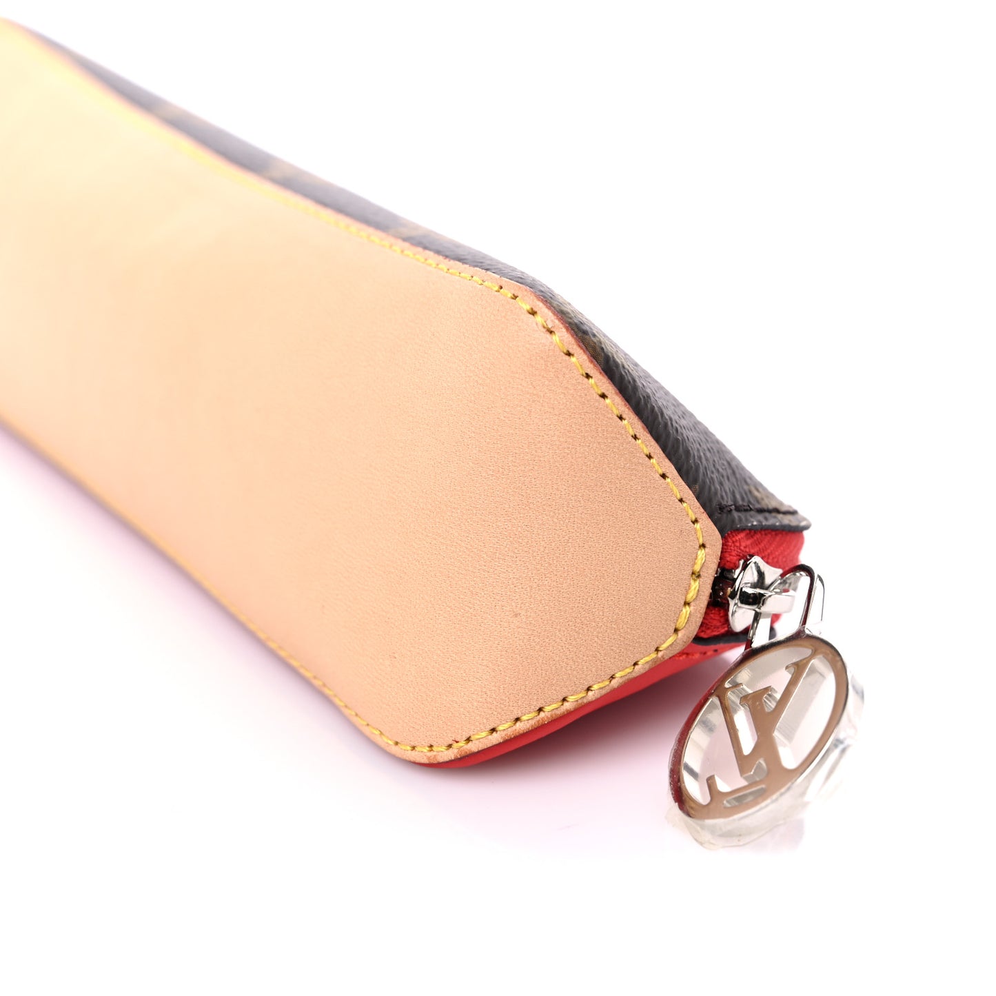Monogram Elizabeth Pencil Pouch Red