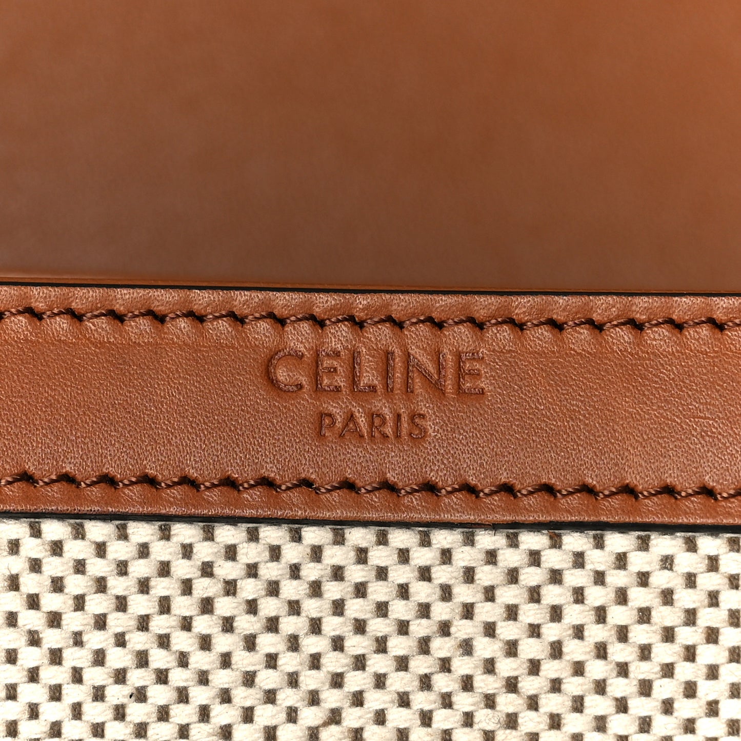 Textile Calfskin Classique Triomphe Bag Natural Tan