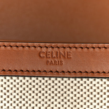 Celine Textile Calfskin Classique Triomphe Bag Natural Tan 7 of 10