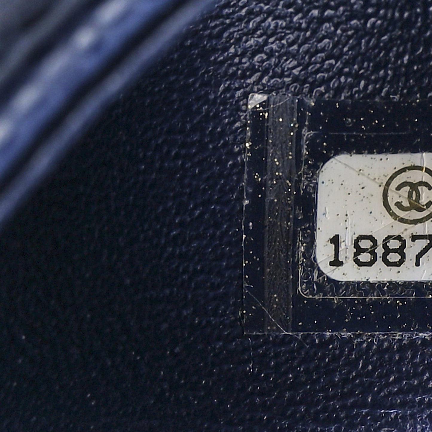 Caviar Quilted Mini Rectangular Flap Navy