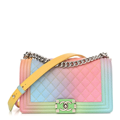 Chanel Caviar Quilted Medium Cuba Rainbow Boy Flap Multicolor 1 of 10