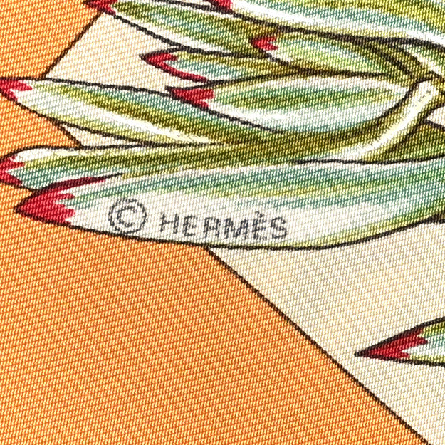 Hermes Silk Jardin Secret Scarf 90 3 of 4