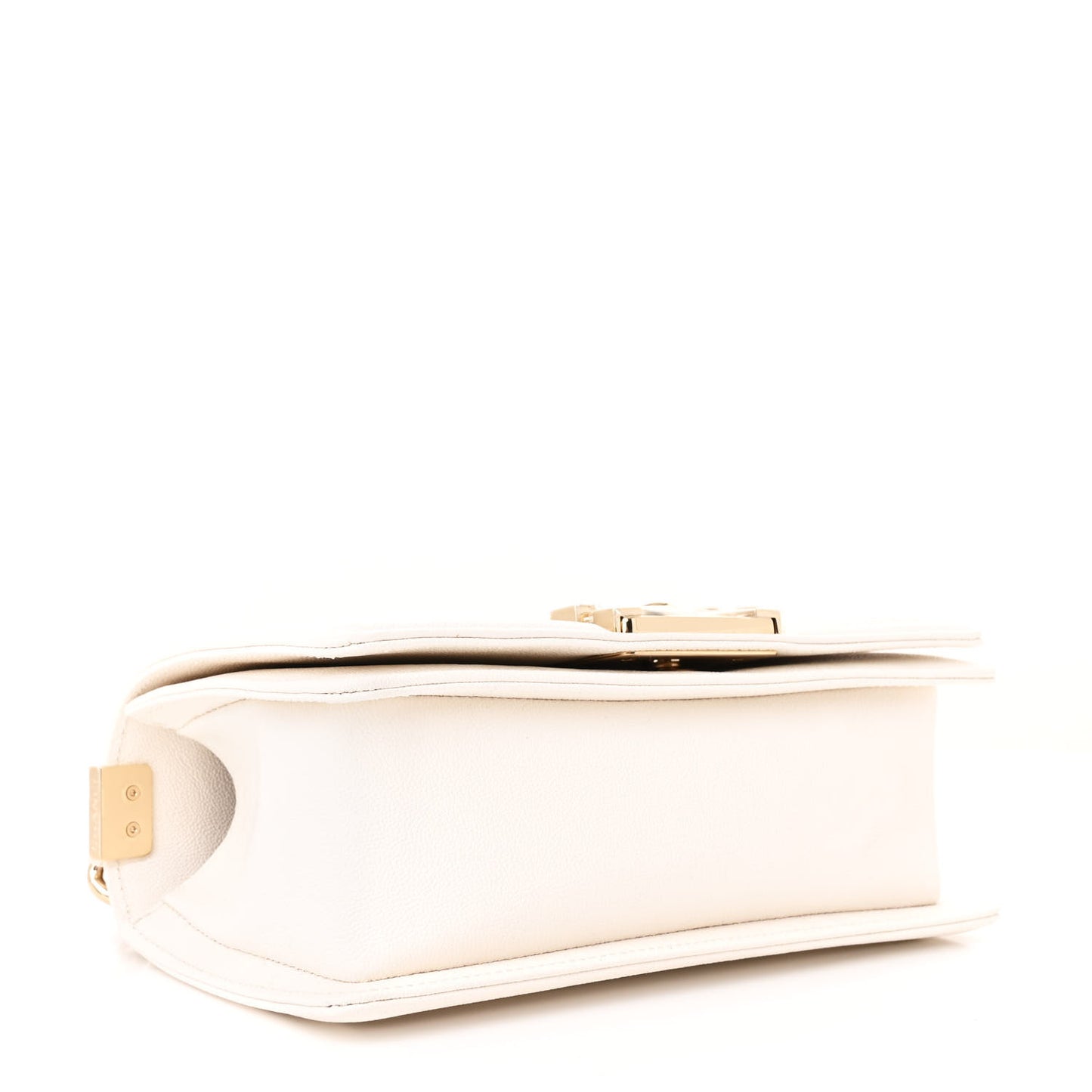 Caviar Quilted Small Boy Flap White