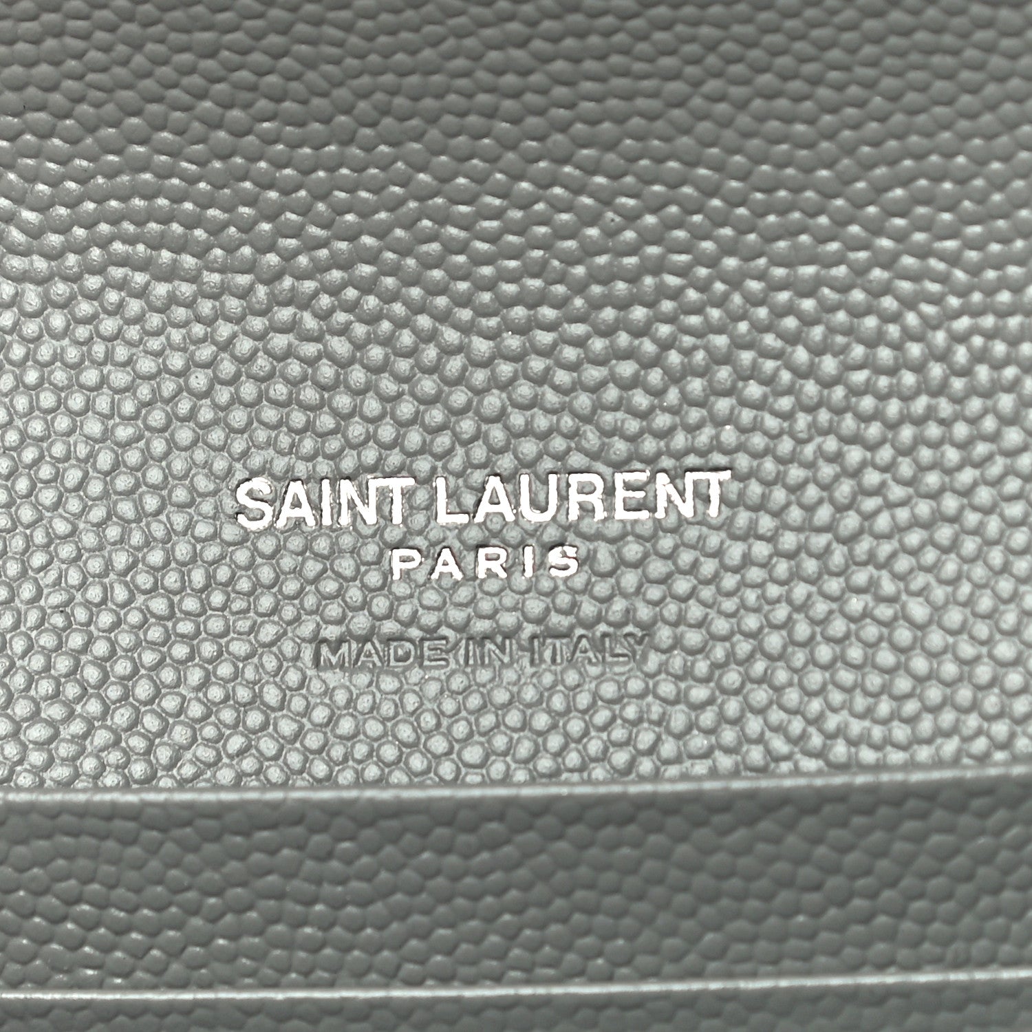 Saint Laurent Grain De Poudre Textured Mixed Matelasse Triquilt Small Monogram Envelope Wallet New Stone 6 of 10
