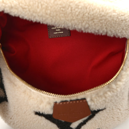 Louis Vuitton Shearling Monogram LV Ski Bumbag Cream Brown 5 of 10