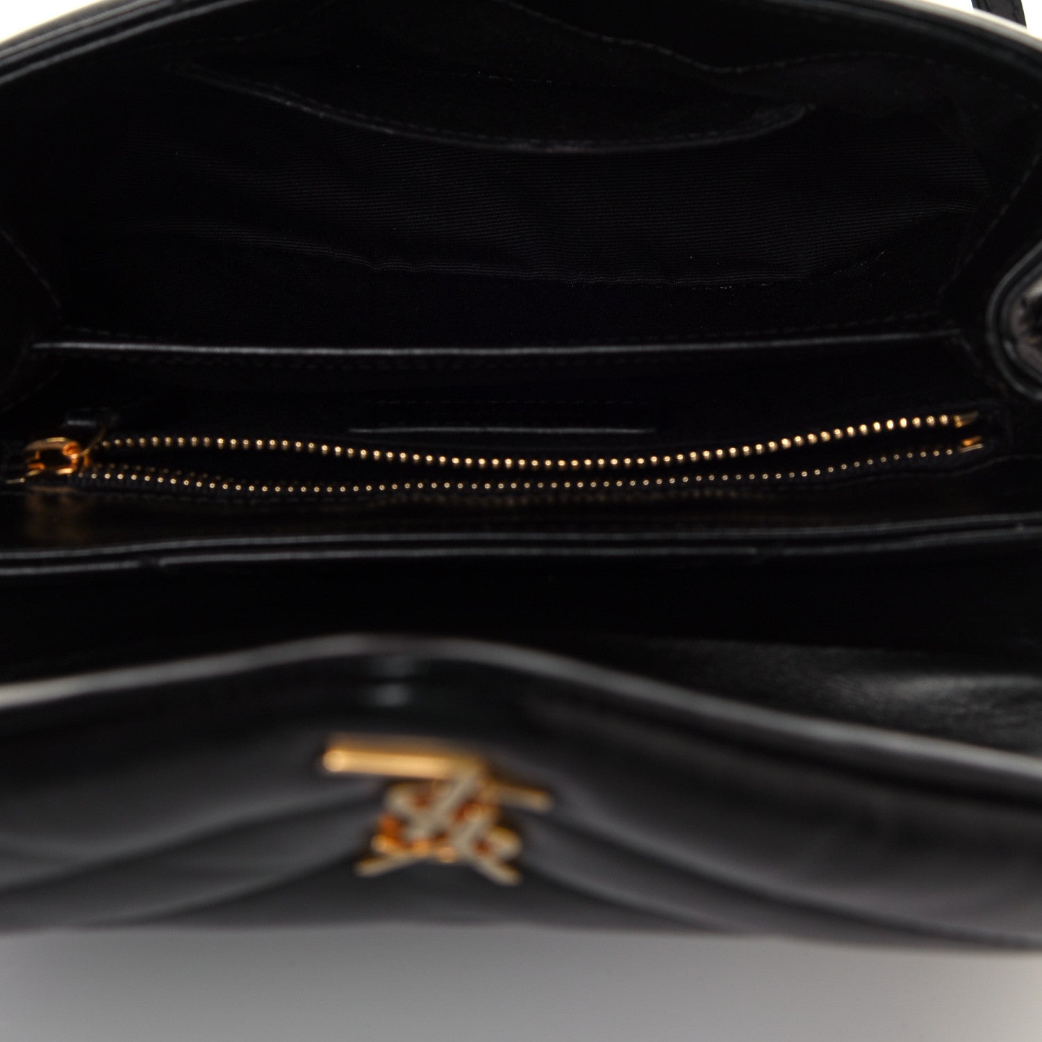 Saint Laurent Calfskin Y Quilted Monogram Toy Loulou Crossbody Bag Black 4 of 4