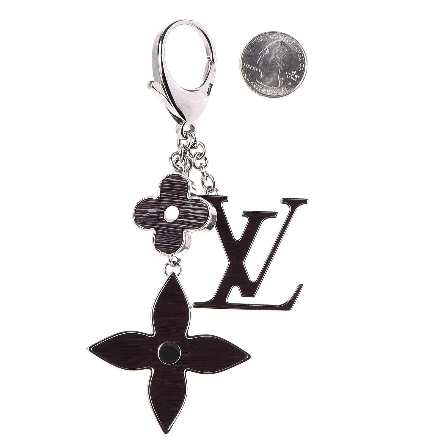 Louis Vuitton Fleur d Epi Bag Charm Moka 2 of 5