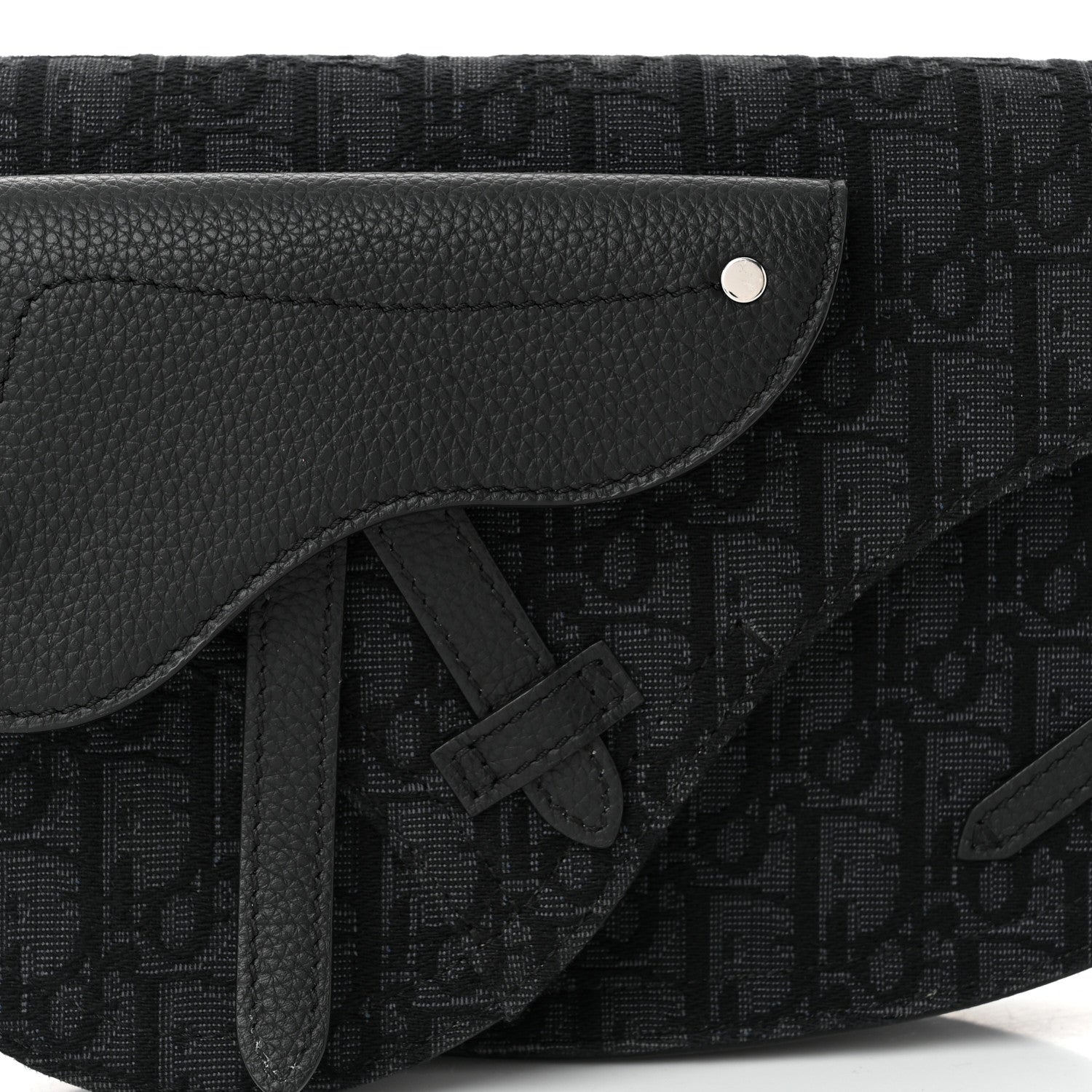 Christian Dior Oblique Saddle Messenger Pouch Black 8 of 10