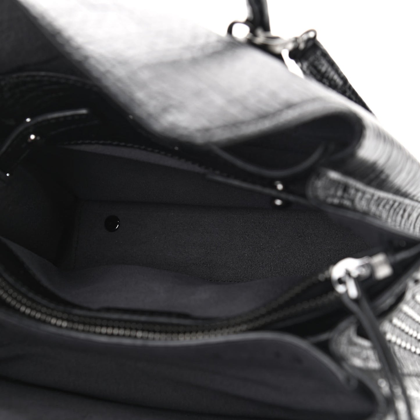 Calfskin Studded Cyber Studs Mini Milla Tote Black