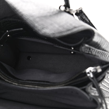 MCM Calfskin Studded Cyber Studs Mini Milla Tote Black 7 of 9