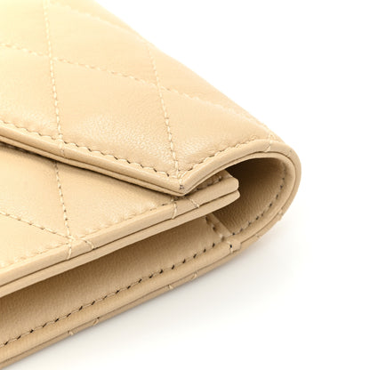 Saint Laurent Lambskin Quilted Sade Envelope Clutch Nude Powder 11 of 14